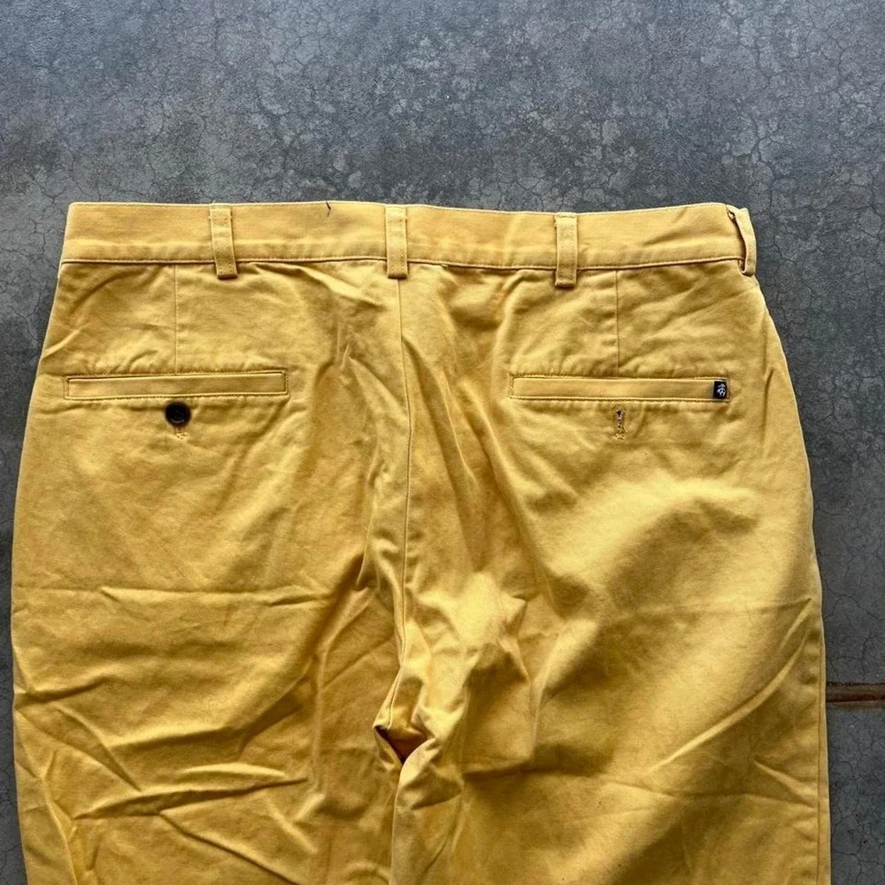 Brooks Brothers Yellow Cotton Chino Pants Size: 33x30